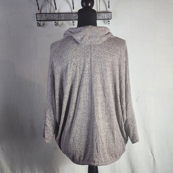 Green Envelope Los Angeles Pink Marled Drop Shoulder Cowl Rayon Poly Span Top L - Picture 8 of 16